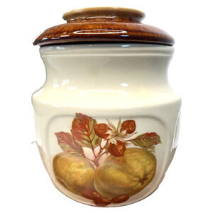 Vtg McCoy Pottery #1123 USA Ivory Ceramic‎ Canister Jar Cookie Biscuit 8"